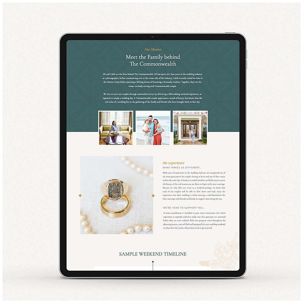 Wedding Venue Showit Website Design